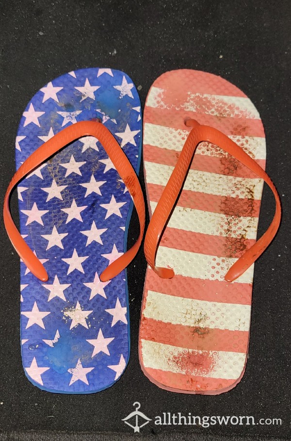 American Flag Flip-Flops