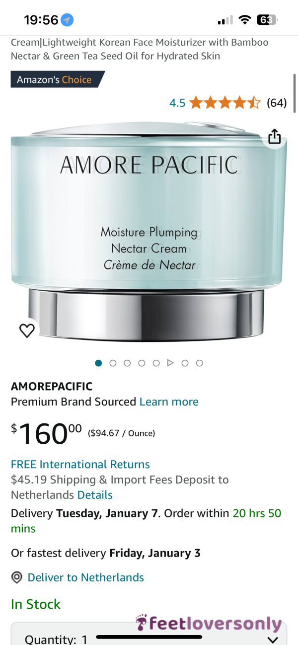 Amore Pacific Moisture Nectar Cream