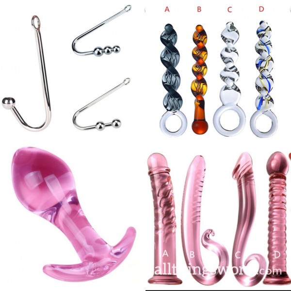 A**l Hook, Gla** Di**os, Gla** Bu*t Plug, G-Spot Stimulator, Gla** A**l Beads.