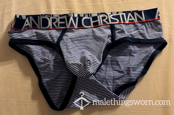 Andrew Christian Blue Stripe Anchor Size XL