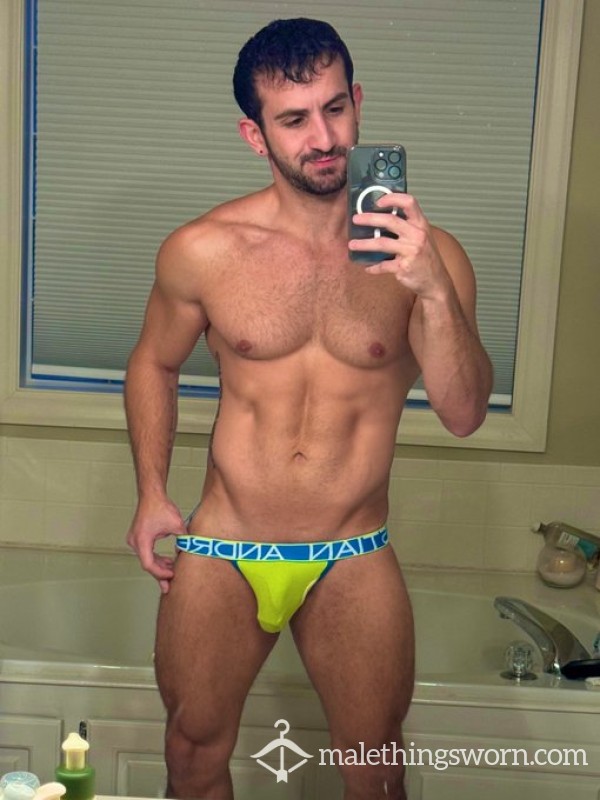 Andrew Christian Green And Blue Jock Strap