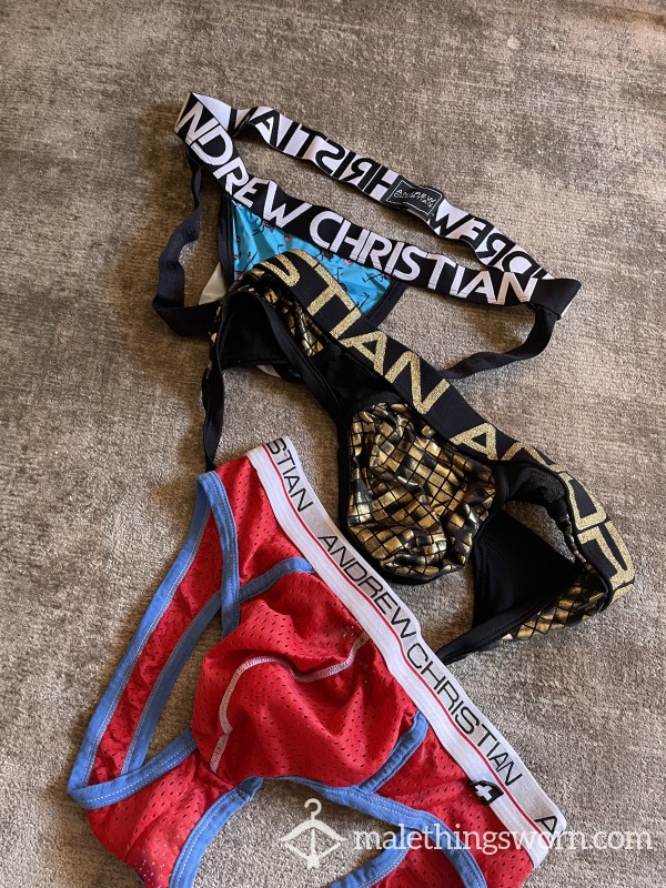 Andrew Christian Jockstraps/a**less Briefs (3 Pair)