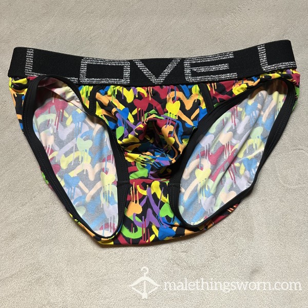 Andrew Christian Pride Heart Paint Splatter Briefs