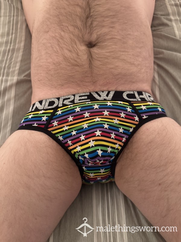 Andrew Christian Rainbow Briefs Worn By Zach