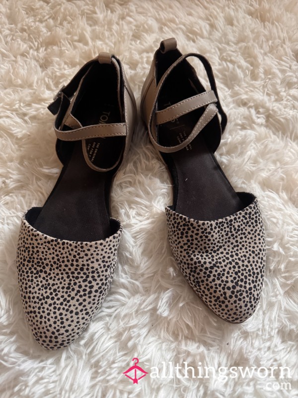 Animal Print, Ankle Strap, Flats