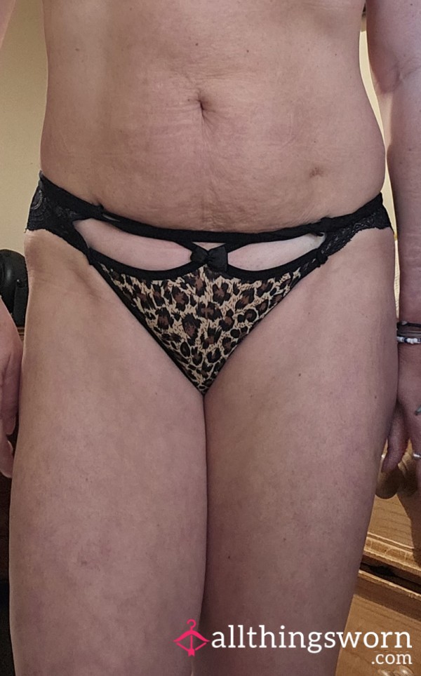 Animal Print , Lace Back Panties