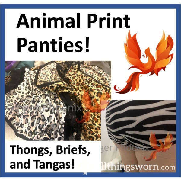 Animal Print Panties!!  Xx  Briefs, Thongs, Hipsters, And Tangas!  Xx  My Pu**y Says RAWR!  Xx