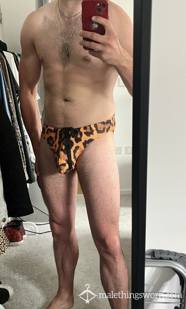 Animal Print Swim Briefs/ Trunks