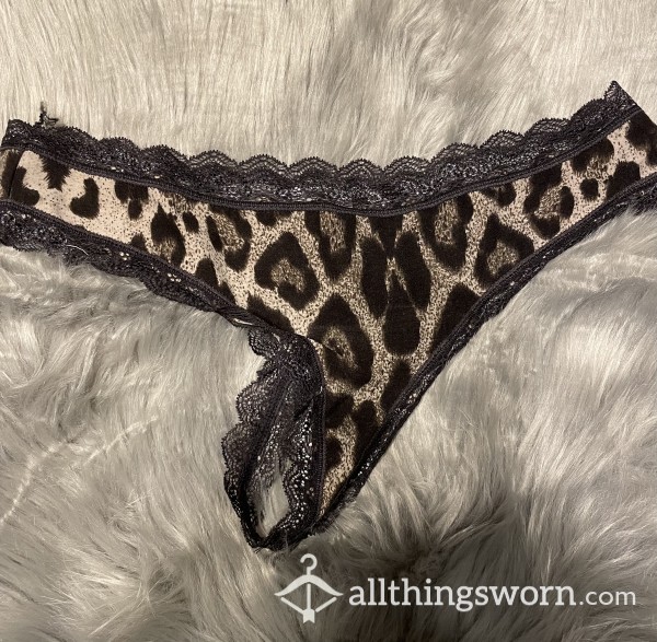 Animal Print Thong