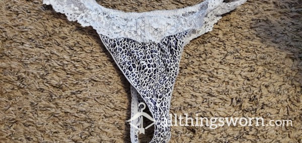 Animal Print Thong