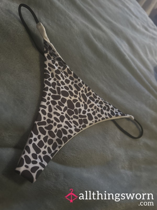 Animal Print Thong