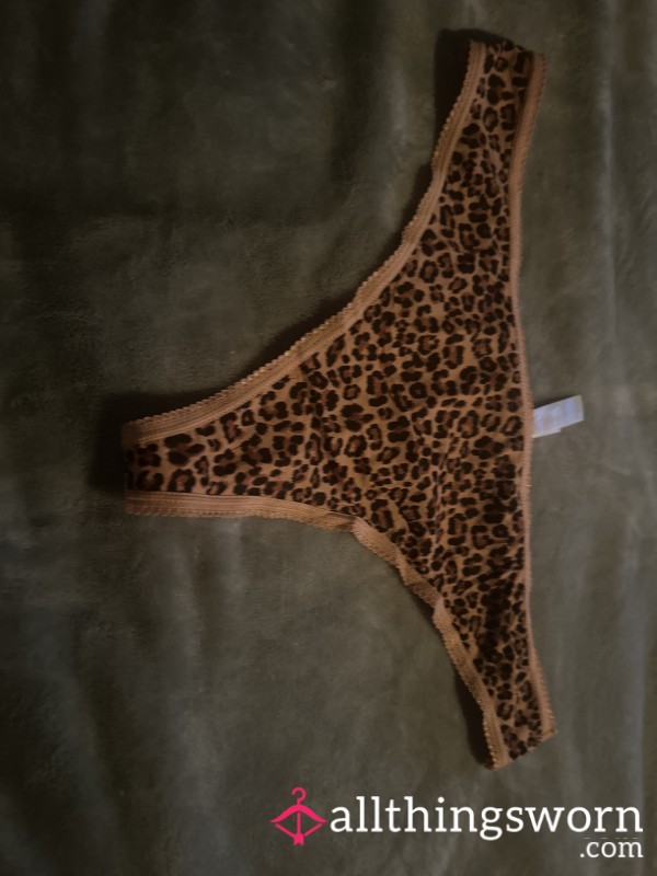 Animal Print Thong