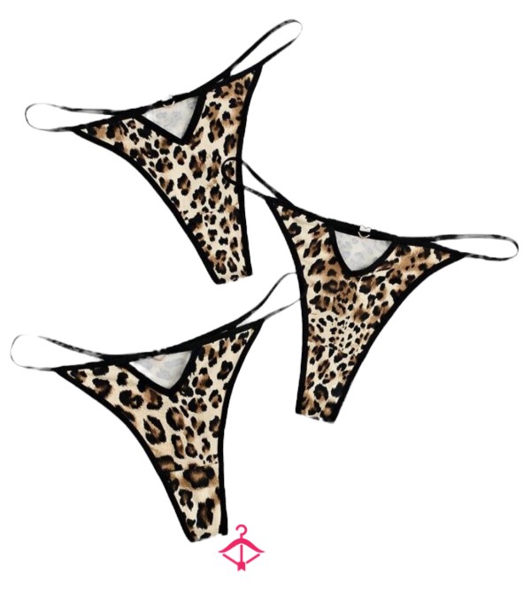 Animal Print Thong Pantie