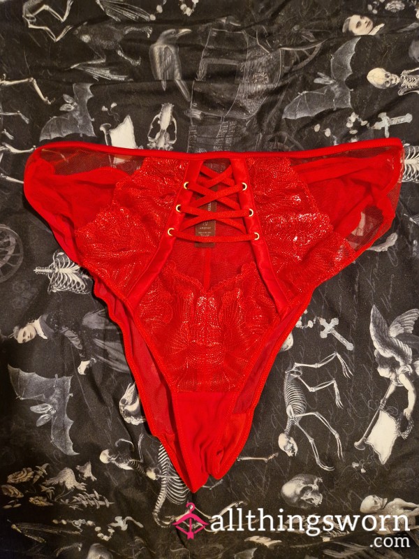 Ann Summers Red High Waisted Knickers