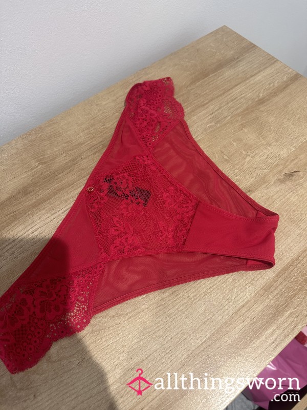 Ann Summers S**y Red Lace Panties