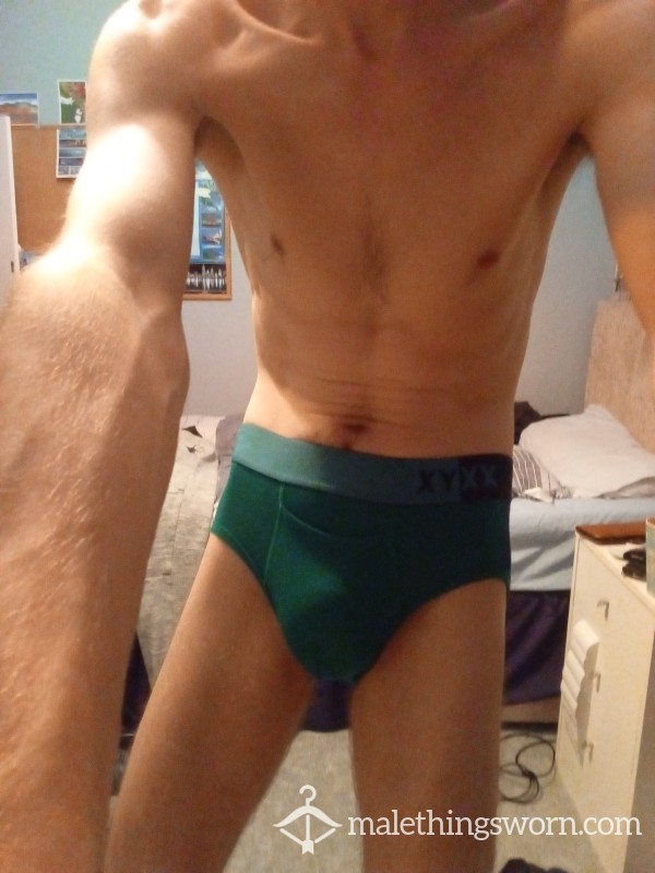 Aqua Green Man Size Brief With Fly