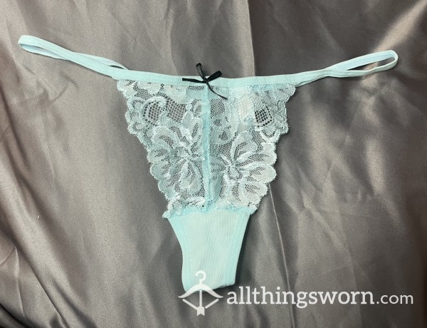 Aqua Lace T-String Thong! Size S