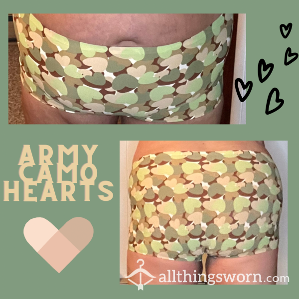 Army Camo Hearts Boyshorts