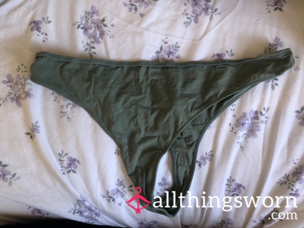 Army Green Thong - 1-5 Days Wear!