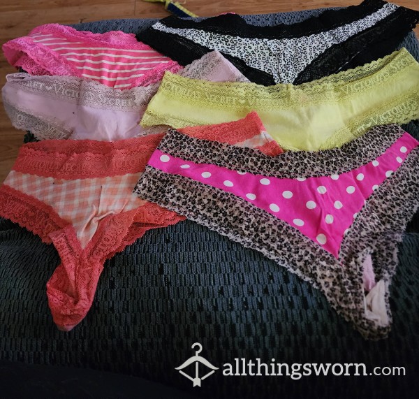 A**orted Worn Victoria Secret Thongs