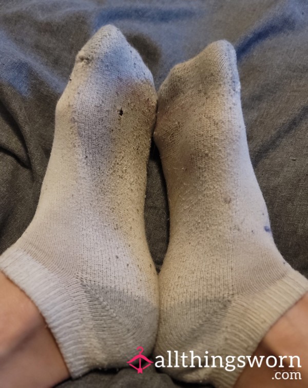 Athletic Ankle Socks Well Worn Dirty