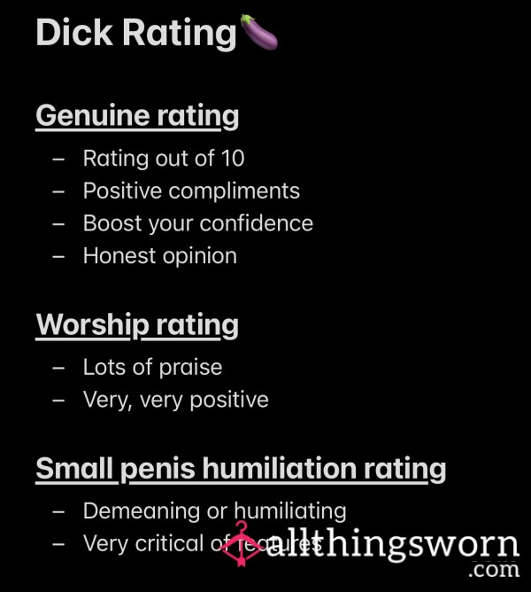 Audio D*ck Rating