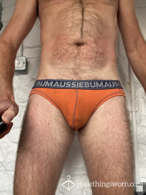 Aussieb*m Briefs. Well Worn With Stains.