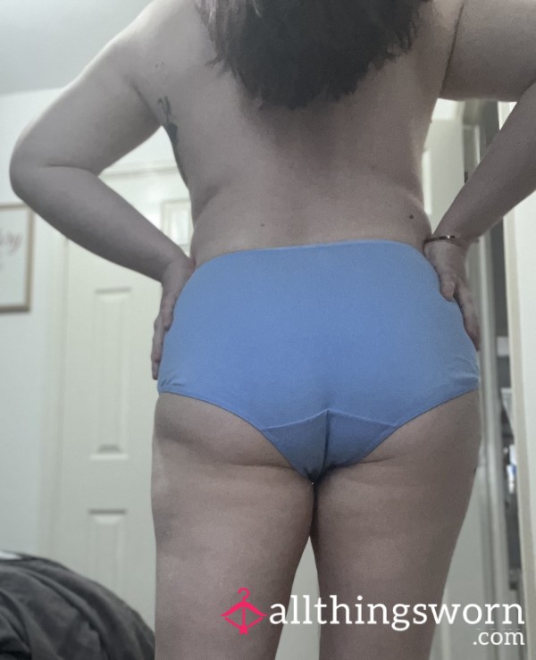 Baby Blue MILF Panties Big Cotton Knickers