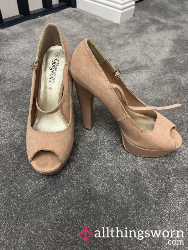 Baby Pink Heels Size 6 Worn