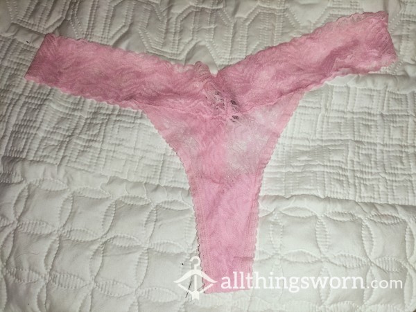 Baby Pink Lace Thong