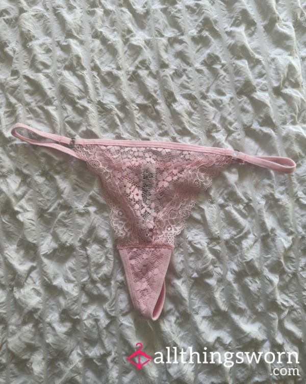 Baby Pink Lace Thong