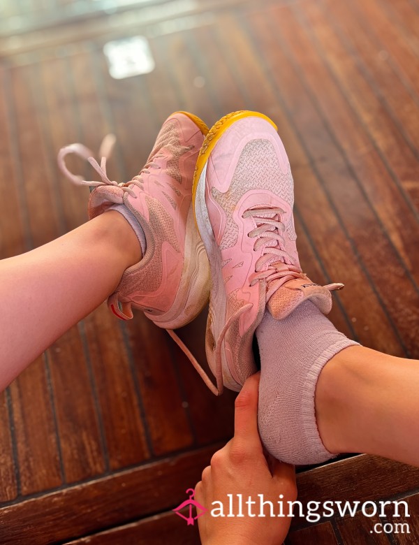 Baby Pink Sneakers - My Workout Shoes 💕