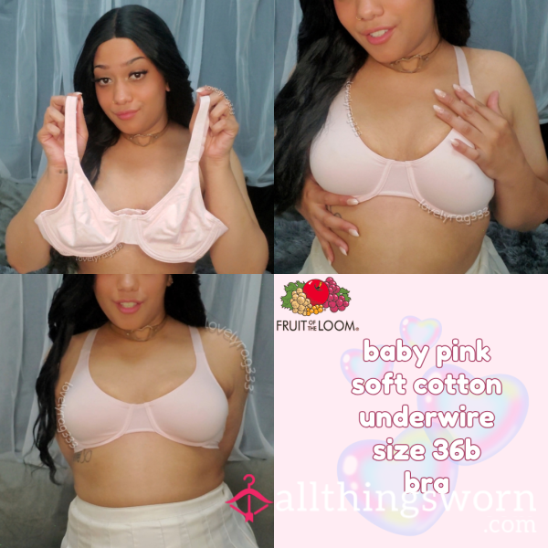 Baby Pink Soft Cotton Underwire Size 36b Bra