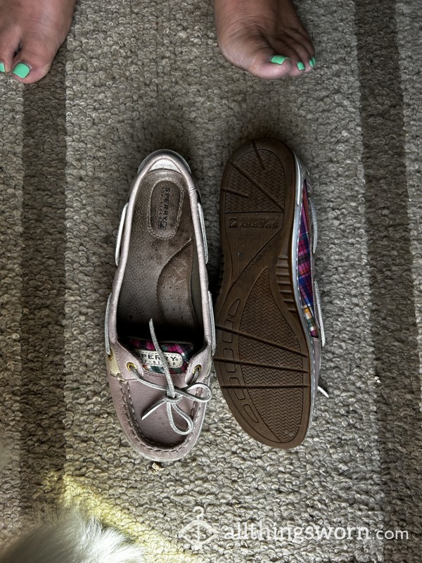 Baby Pink Sperry Slipons