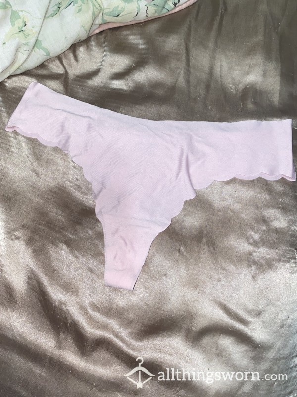 Baby Pink Satin Thong