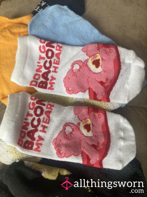 Bacon My Heart Care Bear Socks