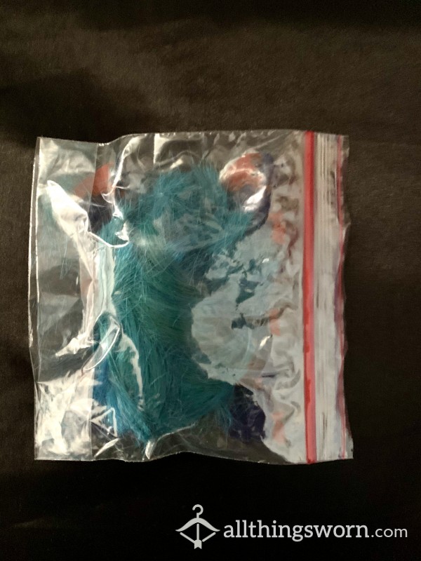 Bag Of My Blue Mermaid Hair From A Haircut