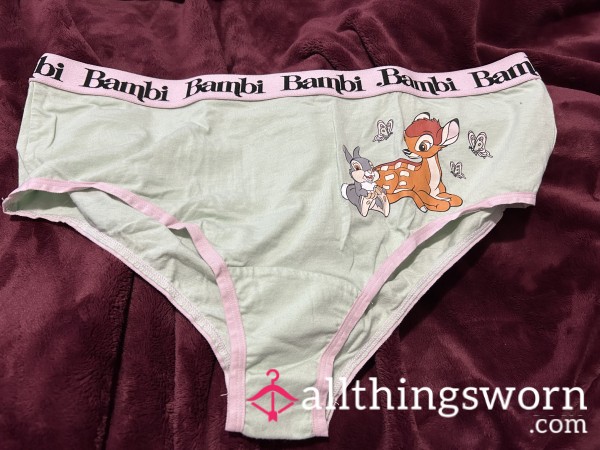 ~BAMBI MINT GREEN & PINK COTTON CHEEKY PANTY~