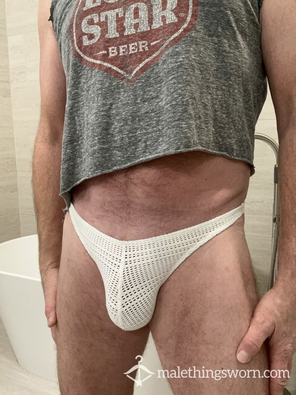 Barcode Berlin Open Weave Mesh Micro Thong: X-large