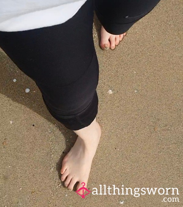 Bare Feet Walking On Beach/Sand