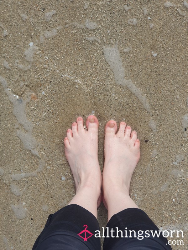 Bare Feet Walking On The Beach Video