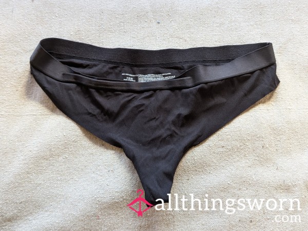 Basic Black Thong - EXTREMELY WORN