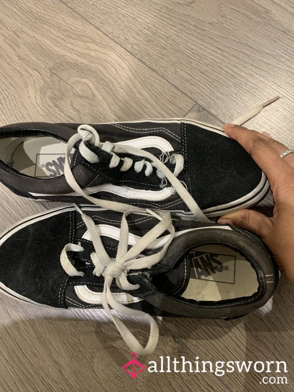 Battered Smelly Black And White Vans