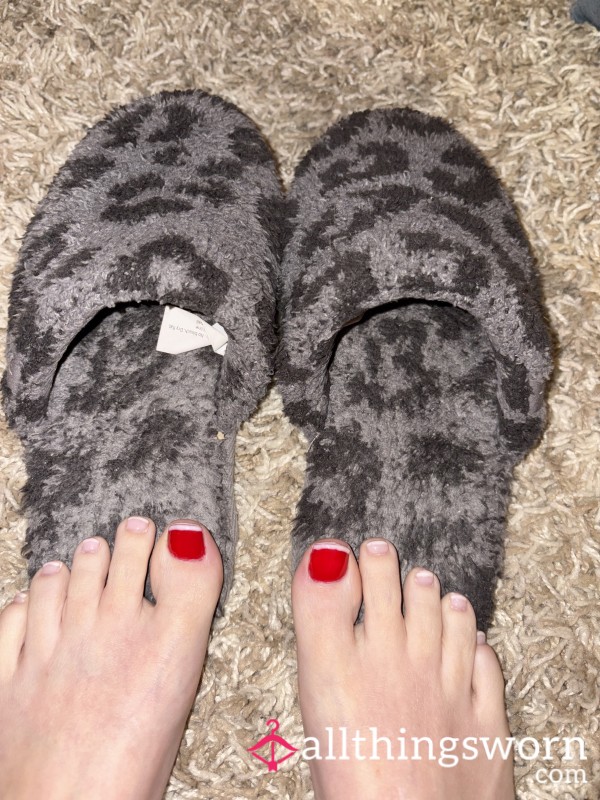 Bearfoot Dreams Cheetah Print House Slippers