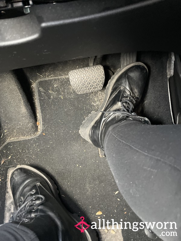 Beat Up Black Combat Boots