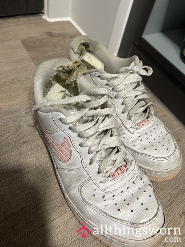 Beaten Up Nike Air Force Trainers