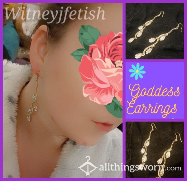 💟💟 BEAUTIFUL DANGLY GODDESS EARRINGS (WORN) 💟💟