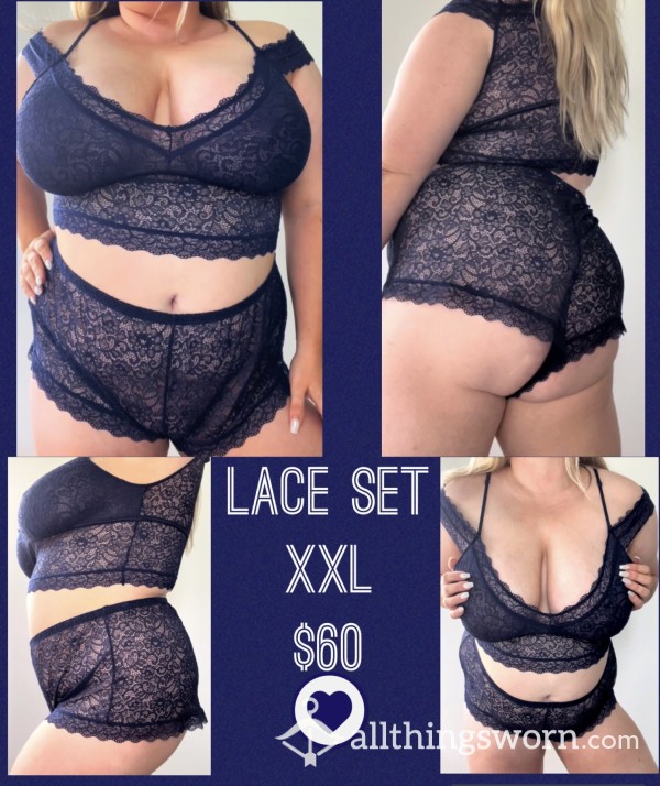 ✨sale Price $50✨💙 Beautiful Lace Set 💙 XXL 💙 48hr Wear 💙