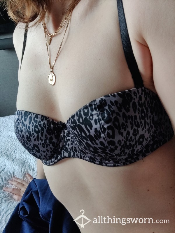 Beautiful Leopard Print Bra. I Will Wear This Bra During My 12-hour Shift At The Hosp*tal.