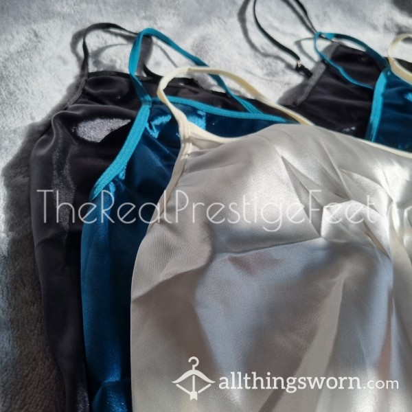 Beautiful & S**y Silky Satin Feel Pajamas | Teal, Black & White Available | Shorts & Cami Set | Size 1XL | 3 Nights Wear | Additional Days Available | From £30.00 + P&P